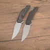 1 pièces KS1370 Flipper couteau pliant 8Cr13Mov lame satinée en Fiber de carbone/GFN poignée roulement à billes EDC couteaux de poche avec boîte de vente au détail