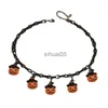 Pendanthalsband 2023 Ny gränsöverskridande personlighet Rolig Halloween Halsband Creative Pumpkin Ghost Pendant Collarben Chain Wholesale X1009