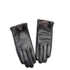 Men Women Letter Leather Gloves Designer Winter Windproof Sheepskin Five Fingers Gloves Mittens