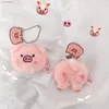 Porte-clés 1pc cochon peluche rose doux porte-clés accessoires mignon kawaii étudiant sac corée ins enfants porte-clés broche