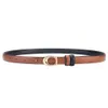 Ceinture double face avec bouton C pour femmes, nouvelle collection, coupe cintrée, décorative, fine, style coréen ins, pour jeunes étudiants