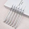 Doting Tools Nail Art Liner Borstar Set 6st Design Brush Striping Thin Long Lines Draw Pen Size 579112025mm 231007