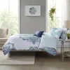 Conjuntos de cama Mainstays Teal Medallion 10 peças cama em um saco conjunto de edredom com lençóis 231009