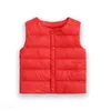 Vest Herfst en Winter Kinderkleding Dons Katoenen Vest Baby Cut Schouder Innerlijk Timide Klein Vest Effen Kleur 231009