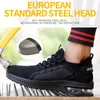 Safety Shoes Safety Work Shoes With Steel Toe Woman Indestructible Safety Tennis For Men Anti-smash Construction Boots Iron Work Sneakers 231009