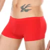 Cuecas masculinas de uma peça boxer gelo seda respirável roupa interior confortável fino ver através lingerie sexy briefs moda esporte shorts calcinha