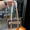 Cite Bag Vintage Flor Clássica Lona De Couro Bolsa De Ombro Luxo Designer Mulheres Bolsa Câmera Underarm Bags Alça De Ombro Ajustável Zip Bolso Tote