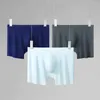 Underpants 4pcs/lot Mens Boxer Shorts Ice Silk Men Panties Seamless Sexy Underwear Man Male Ultra-thin Breathable Briefs