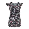 Zwangerschapstops T-shirts Katoenen bloementrui Tops voor moederschap Dames Zomer Casual korte mouw Borstvoeding T-shirt T-shirts Zwangerschapskleding 231006