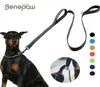 Benepaw Guinzaglio per cani imbottito riflettente Due manici Durevole Guinzaglio per addestramento per cani di piccola taglia media e grande Guinzaglio in nylon 7 colori LJ2012017557498