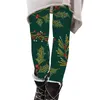 Leggings da donna natalizi stampati alti sotto i pantaloncini per le donne, abiti anni '80, vita da allenamento