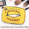 Cosmetic Bags Canned Sardines Bath Travel Cosmetic Bag Cute Creative Travel Bag Portable Zipper Soft Multi-function Makeup Bags 231009