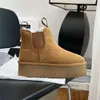 Austrália Neumel Plataforma Chelsea Botas Mulheres Sapatos Chestnut Black Chelsea Designer Flat Snow Boot Winter Comfprt Womens Bootie Putdoor Sneakers Uggods 668ess3