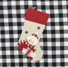 Linen Christmas Ornaments Stockings Socks with Santa Claus Christmas Lovely Bag For Children Candy Gift Bag Fireplace Xmas Tree Decoration SN5289