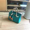 Official Website Handbag Paul Lake Green Litchi Pattern Real Soft Leather Large Capacity Women's Bag Have Logo