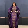 Etnik Giyim Kadınlar İçin Afrika Elbiseleri Elmaslar Şifon Gevşek Robe Dashiki Boubou Abaya Dubai Kaftan Müslüman Elbise Jilbab geleneksel