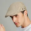 Berretti da uomo Britis Ivy Cap Fasion Bi Ead Uomo Primavera ed estate Berretto per il tempo libero Maschile in cotone solido Sboy a 55-60 cm