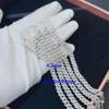 модное женское ожерелье Pass Diamond Tester из серебра 925 пробы с кубинскими звеньями Iced Out 6,5 мм 1 ряд хип-хоп Vvs муассанитовая цепочка