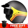 Motosiklet Kaskları Düşük Profil Karbon Fiber Moto Capacete Kask Güvenlik Binicilik Casque Dot ECE Onaylı Motosiklet Turu Casco Helm