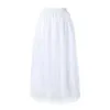 Jupes Femmes élégant Tulle Tutu jupe longue Maxi jupe taille haute maille fendue robe en couches de mariage soirée fête a-ligne jupe bouffante 231009