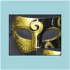 Party Masks Party Masks Women Men Mask Carving Flower Mardi Gras Masquerade Halloween Cosplay Dress Ball Performance Mens Festive Chri Dhqol