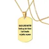 Chains U S Protest I CANT BREATHE Can't Lettering Army Brand Necklace Stainless Steel Dog Tag Custom2493