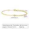 Link Bracelets Spliced Gold Color Bracelet For Women Stainless Steel Hand Thin Chain Bling Cubic Zirconia Trendy Wristband Fashion Jewelry