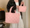 2 Pcs/set Fashion Large Capacity Shoulder Bags for Women Luxury Designer Handbags Ladies Plaid Tote Shopping Bags Trend Cloud Bags