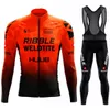 Set di maglie da ciclismo HUUB Completo da uomo Tuta da uomo Manica lunga Abbigliamento da bicicletta da uomo Pantaloni Imbottitura Tricuta Set Camicia uniforme autunnale Maillot 231009