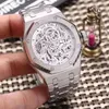 Horloges Automatisch mechanisch zelfopwindend herenhorloge Saffier transparant glas skelet Rose goud zwart zilver horloges