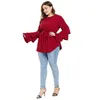 Ropa étnica Blusa de mujer musulmana Islámica para niñas Mangas de tres capas Tops Mujer Islamismo Blusas Abayas Camisetas turcas