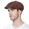 Boinas Fasion Casual Breatable Sboy en Sprin Otoño Retro Boina Ats Wild Tide Unisex Simple Octaonal Cap Ip Op Caps