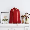 Décorations de Noël en toile de haute qualité 5 couleurs Sac de Père Noël avec sacs cadeaux en tissu de type lin par sublimation simple Année de Noël