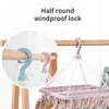 Hangers Racks Drying Rack Windproof Children's Multi Clip Sock Hang Folding Clothes Hanger 32 Clips Folding Storage Plastic Drying Socks Rack 231007