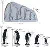 Penguins silikonform choklad godis mögel för diy efterrätt isblock mögel handgjorda muffin dekor bakverktyg 1221382