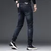 Nouveau pantalon JEANS pantalon homme pantalon Stretch automne hiver AJicon jean ajusté brodé pantalon en coton lavé droit business casual MK9835-0