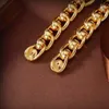 designer glänsande örhängen för kvinnor guldpläterade kedje tofsar ljuskrona smyckekedja örhänge inklusive låda födelsedagspresent