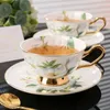 High Quality Bone Porcelain Coffee Cups Vintage Ceramic Cups On-glazed Advanced Tea Cups And Saucers Sets Luxury Gifts