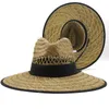 Chapeaux à larges bords Chapeaux de seau Simple travail manuel femmes hommes paille été plage chapeau de soleil en plein air été large bord Jazz Panama paille sauveteur chapeau femmes chapeau d'été 231009