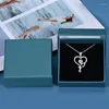 Pendentif Colliers Creative Stéthoscope Design Collier Femme Fréquence Fascinante Femme Couple Accessoires