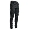 Jeans pour hommes 2023 Pantalons Casual Denim Cargo Coton Multi-poches Mode Street Poches latérales Crayon