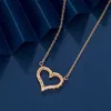 Tiff Necklace Designer luxury fashion jewelry Love Necklace with Diamonds Necklace V Gold Heart shaped Pendant Large and Small Full Diamond Collar Chain jewelry