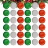 Dostępne zastawy stołowe 60pcs 7 -calowe papierowe talerz okrągłe taca zwykłe zastawa stołowa na święto BBQ Christmas Party (Red Green White)