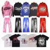 Survêtements pour hommes Designer Sweat à capuche Hellstar Hommes Pull Pari Graphique Imprimer Rose Rouge Surdimensionné À Capuche Femmes Harajuku Gothique Tops Streetpant Vintage Hip Hop Taille SXL