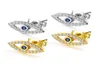 Lucky Blue Evil Eye Cubic Zirconia Protection Stud Earrings for Women Girls Silver Gold Statement Tone Mother039s Day Anniversa4698502