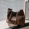 Evening Bags Women Pu Faux Leather Shoulder Side Vintage Solid Large Capacity Handbag Office Lady Commuting Simple Design Travel Totes