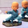 Decorative Objects Figurines Kungfu Little Monk Sculpture Chinese Style Resin Hand-carved Buddha Statue Cute Home Decoration Accessories Gift Statue 231009