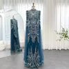 Luksusowa sukienka wieczorowa Fishtail pływający rękaw Bankiet Dubai Arabska szata AS145