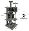 52quot Cat Tree Activity Tower Pet Kitty Furniture with Scratching Posts dders64313225153265