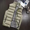 Mäns ner parkas 2023 Autumn Winter Men Cotton Vest Jacka Solid Color Sleeveless Waistcoat Manlig Casual Coat Plus Size 5xl 231010